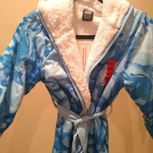 NEW Kids sherpa lined robe